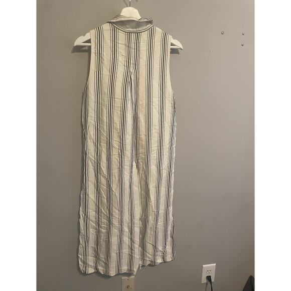 Maeve By Anthropologie Womens Size 8 Sleeveless Dress Button Collared Striped - Picture 4 of 5